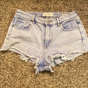 Pacsun high rise size 27 short shorts light wash